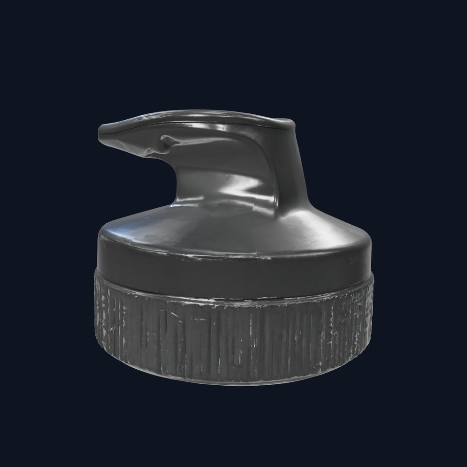 Water Bottle Cap Model Pack with Textured Detail